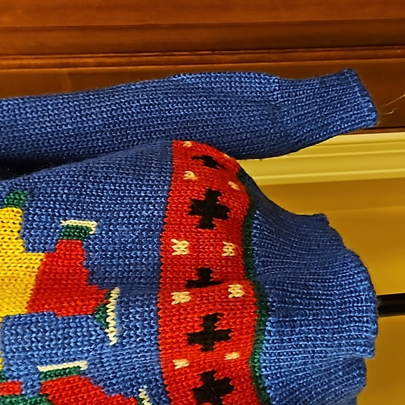 VINTAGE NUT CRACKER SWEATER 80S CHRISTMAS UGLY SWEATER ICE SKATERS 20 - Picture 7 of 11